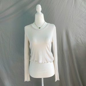 White long sleeve top